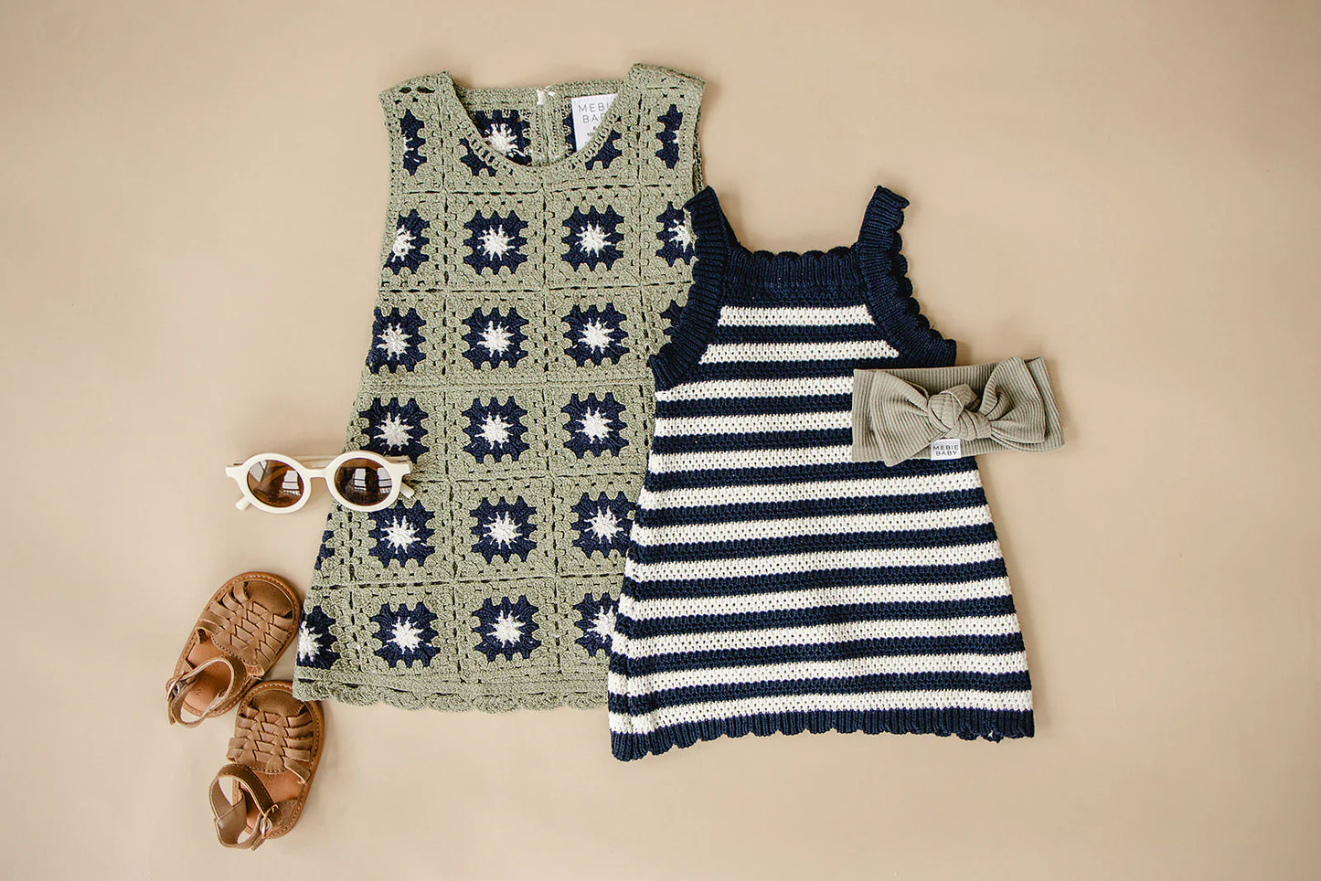 Mebie Baby - Navy Stripe Knit Tank Dress