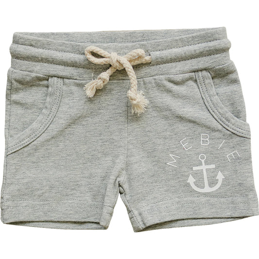 Mebie Baby - Heather Grey Pocket Cotton Shorts