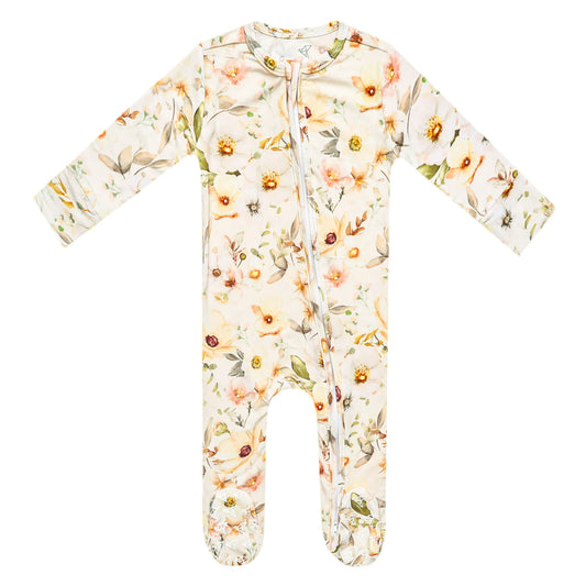 Copper Pearl - Angelique Bamboo Zip-Up Footie