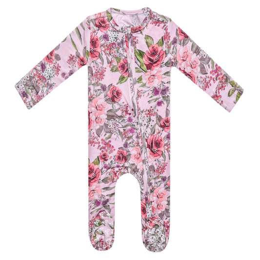 Copper Pearl - Deborah Bamboo Zip-Up Footie