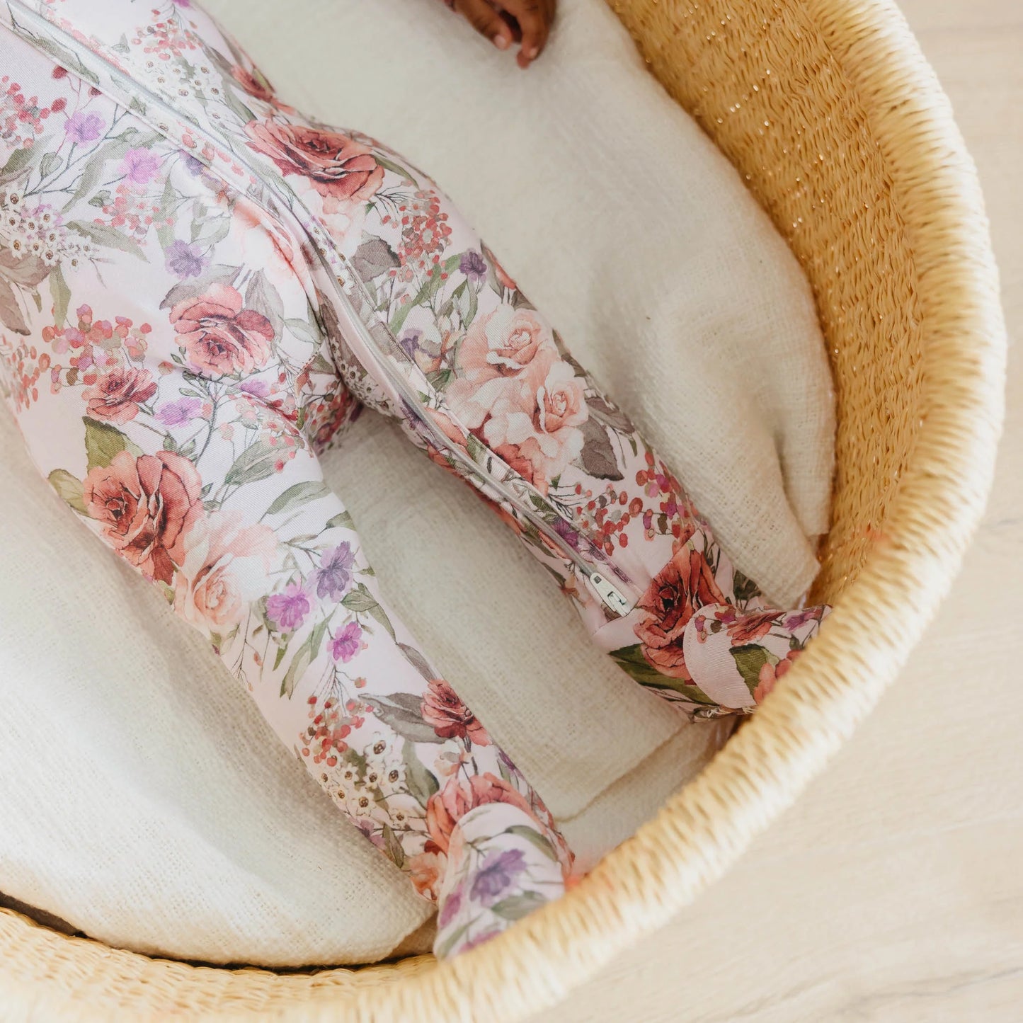 Copper Pearl - Deborah Bamboo Zip-Up Footie