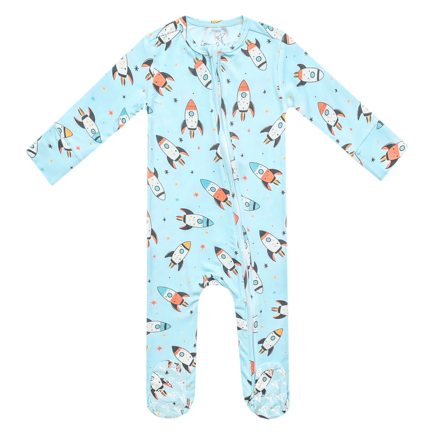 Copper Pearl - Rocketeer Bamboo Zip-Up Footie