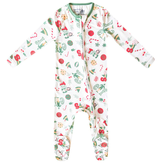 Copper Pearl - Elf Zip-Up Footie Pajama