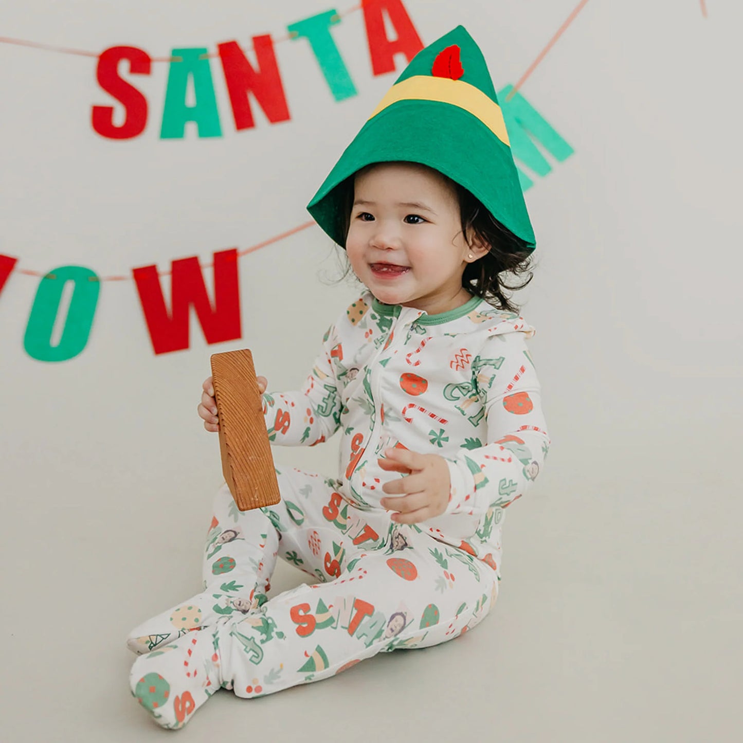 Copper Pearl - Elf Zip-Up Footie Pajama