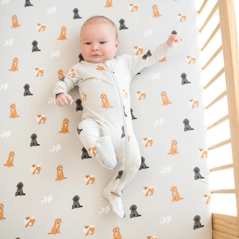 Kyte Baby - Fluffy Dog Crib Sheet