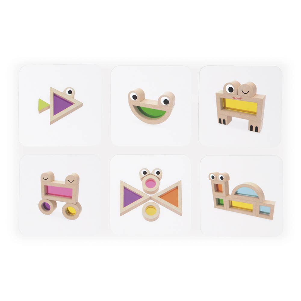 Janod - Sensory Translucent Stacking Blocks