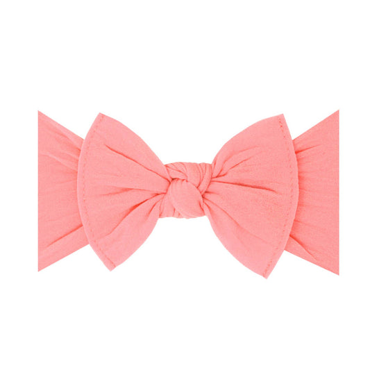 Baby Bling Bows - Baby Bling® The Original Knot soft nylon headband: Coral