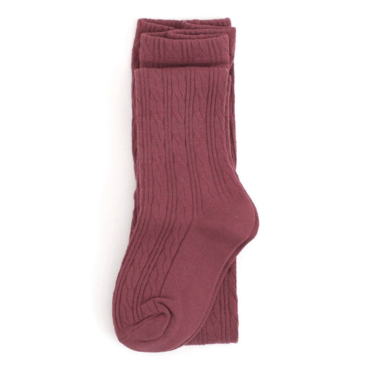 Little Stocking Co. - Mulberry Cable Knit Tights
