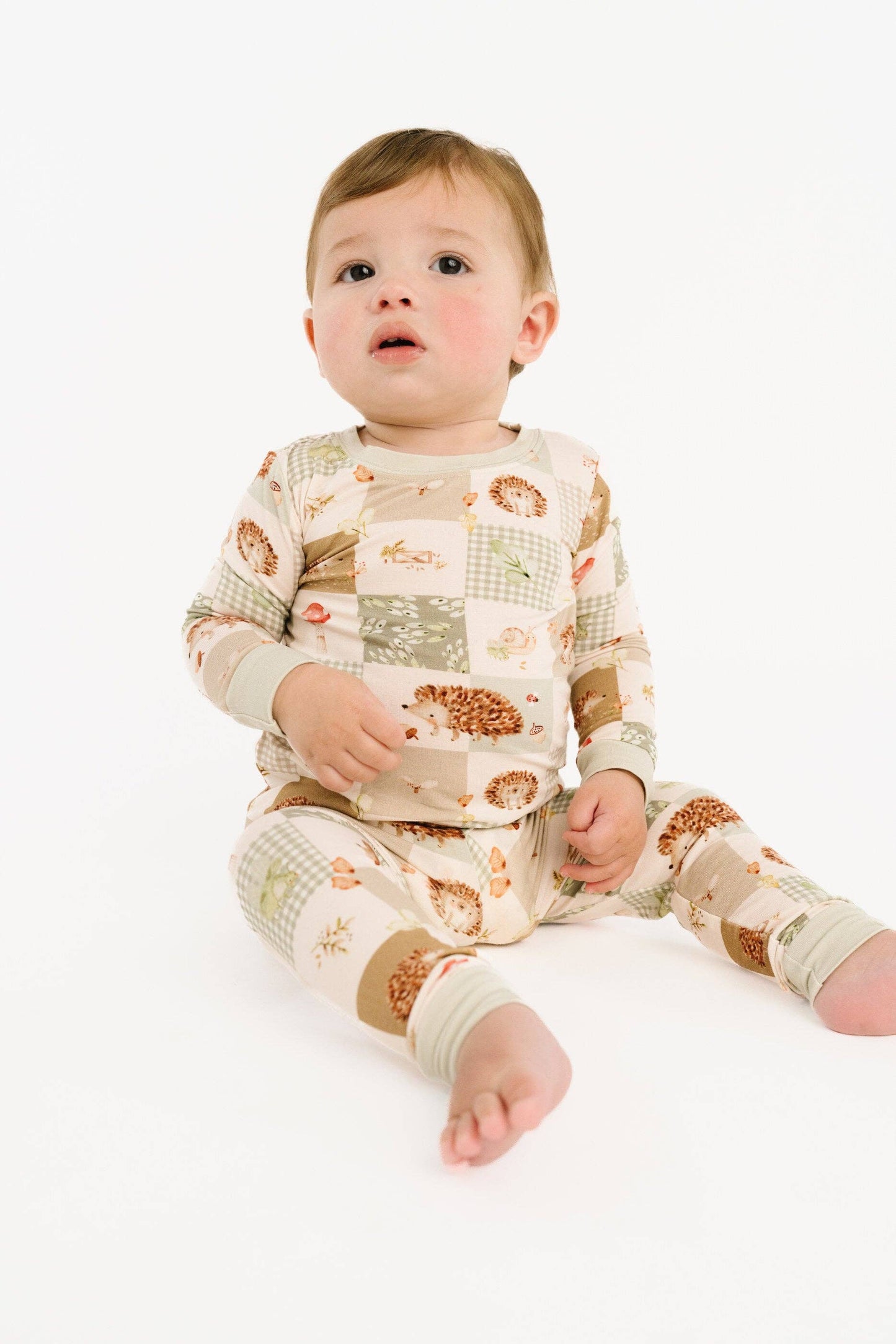 Little One Shop - Hedgehog Patchwork Bamboo PJ Set