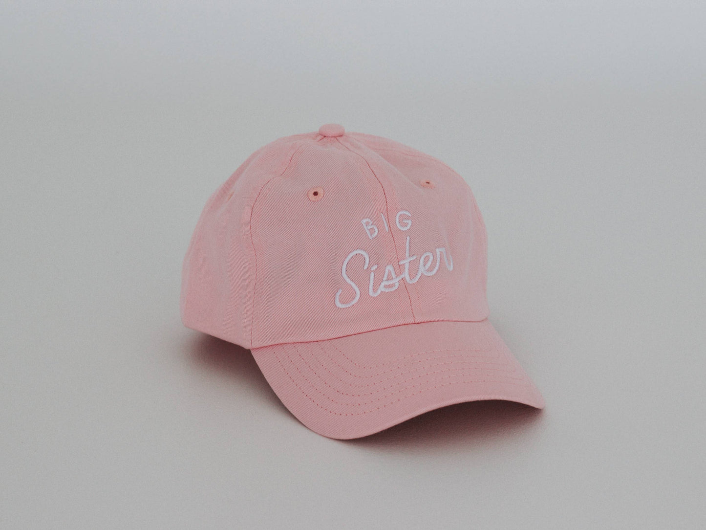 Gladfolk - Big Sister Pink Twill Hat • Modern Girls Cap for New Sisters
