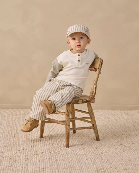 Quincy Mae - Grayson Pant || Laurel Pinstripe