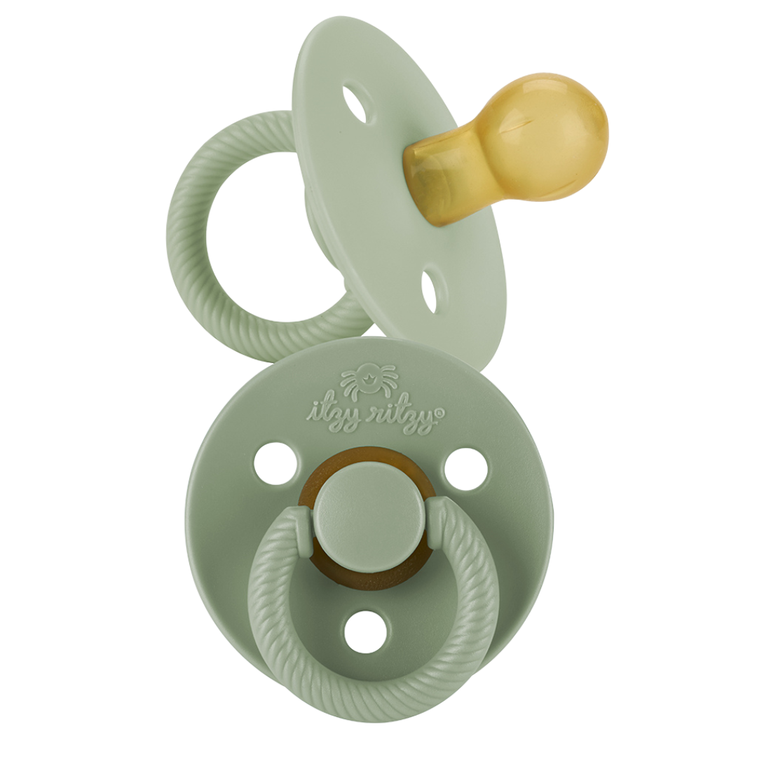 Itzy Ritzy - Itzy Soother™ Natural Rubber Paci Sets: Succulent + Agave (0-6m)