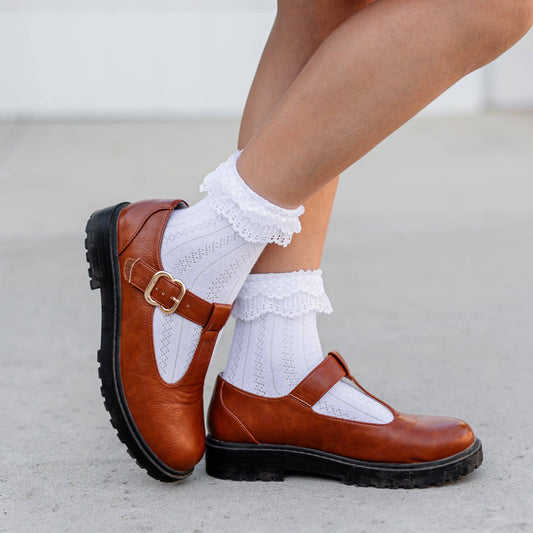 Little Stocking Co. - Lace Bobby Socks - White
