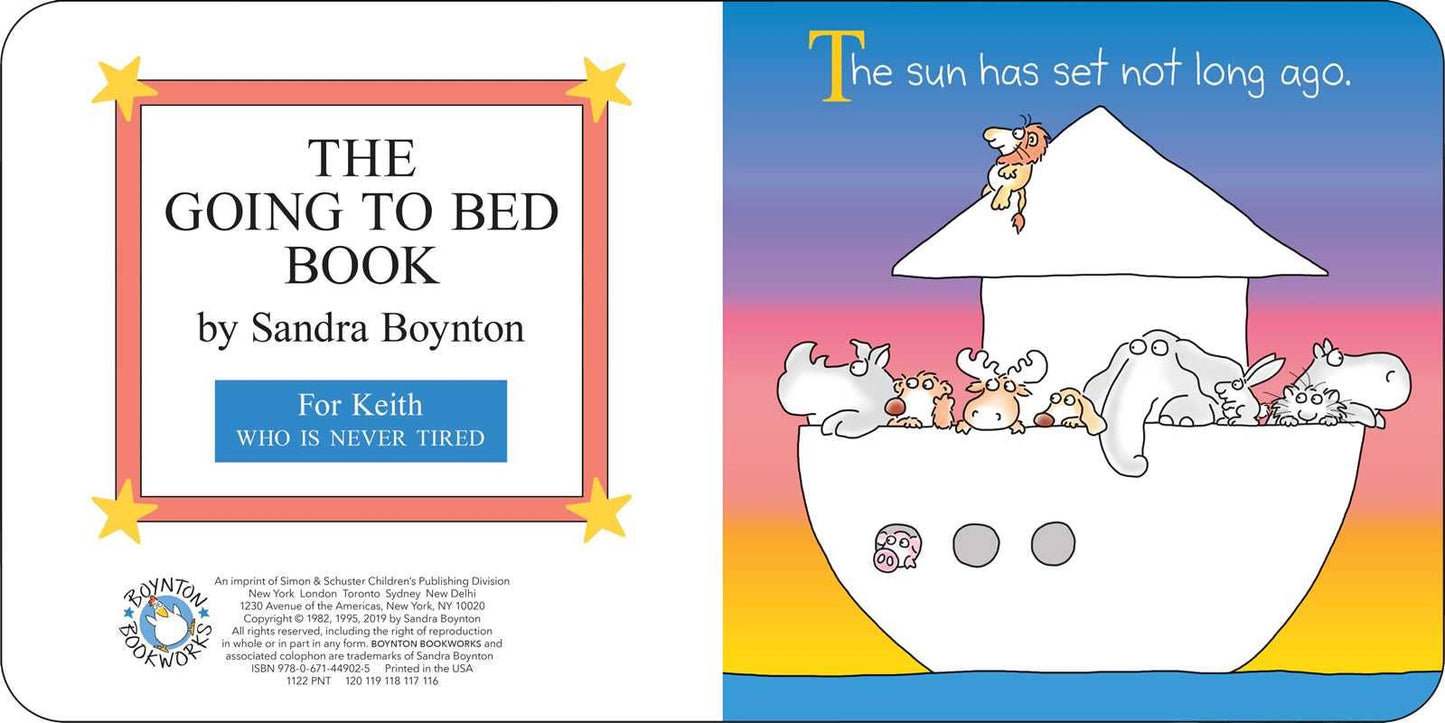 Simon & Schuster - Going to Bed Book by Sandra Boynton: Board Books