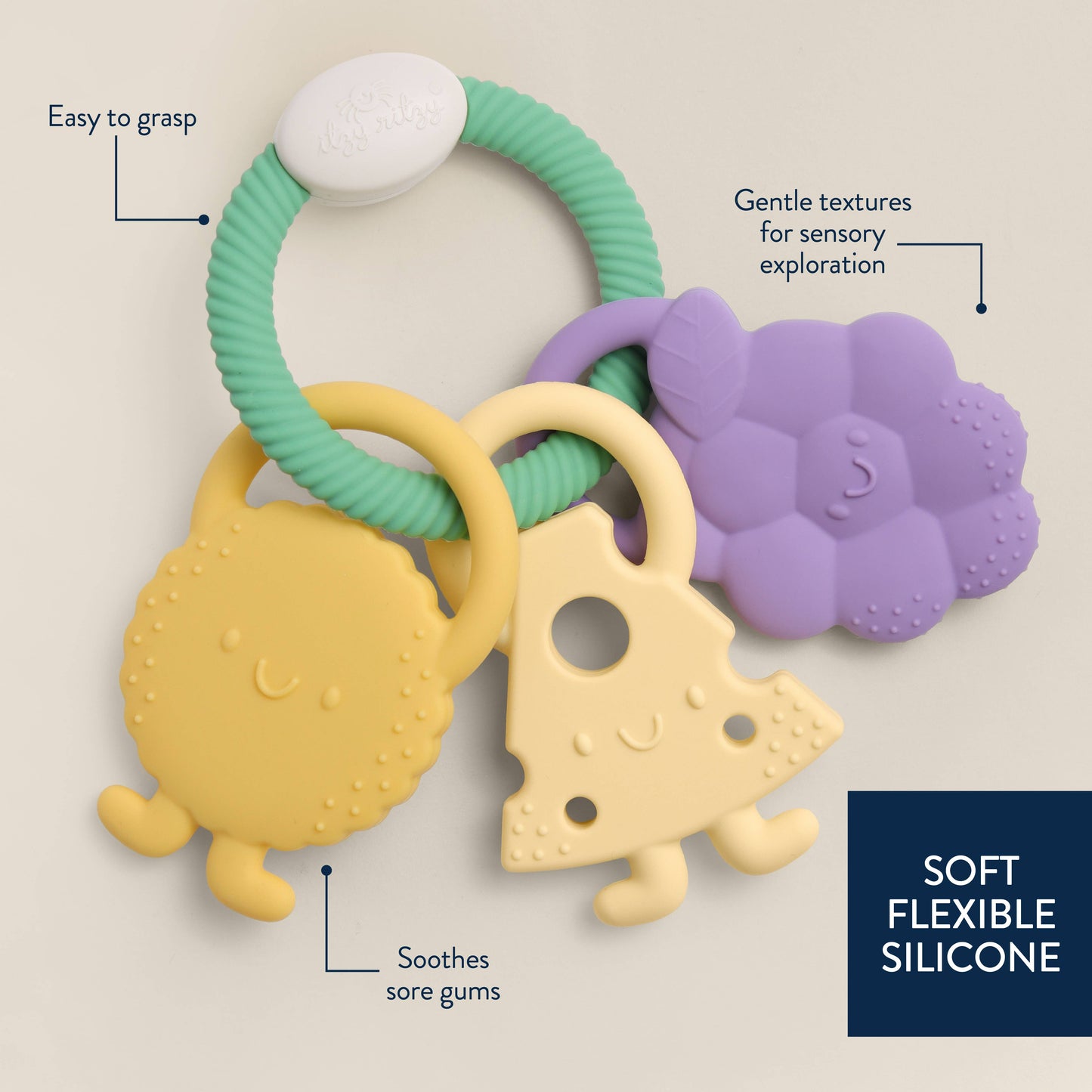 Itzy Ritzy - Itzy Trio™ Multi-textured Silicone Teether Charcuterie