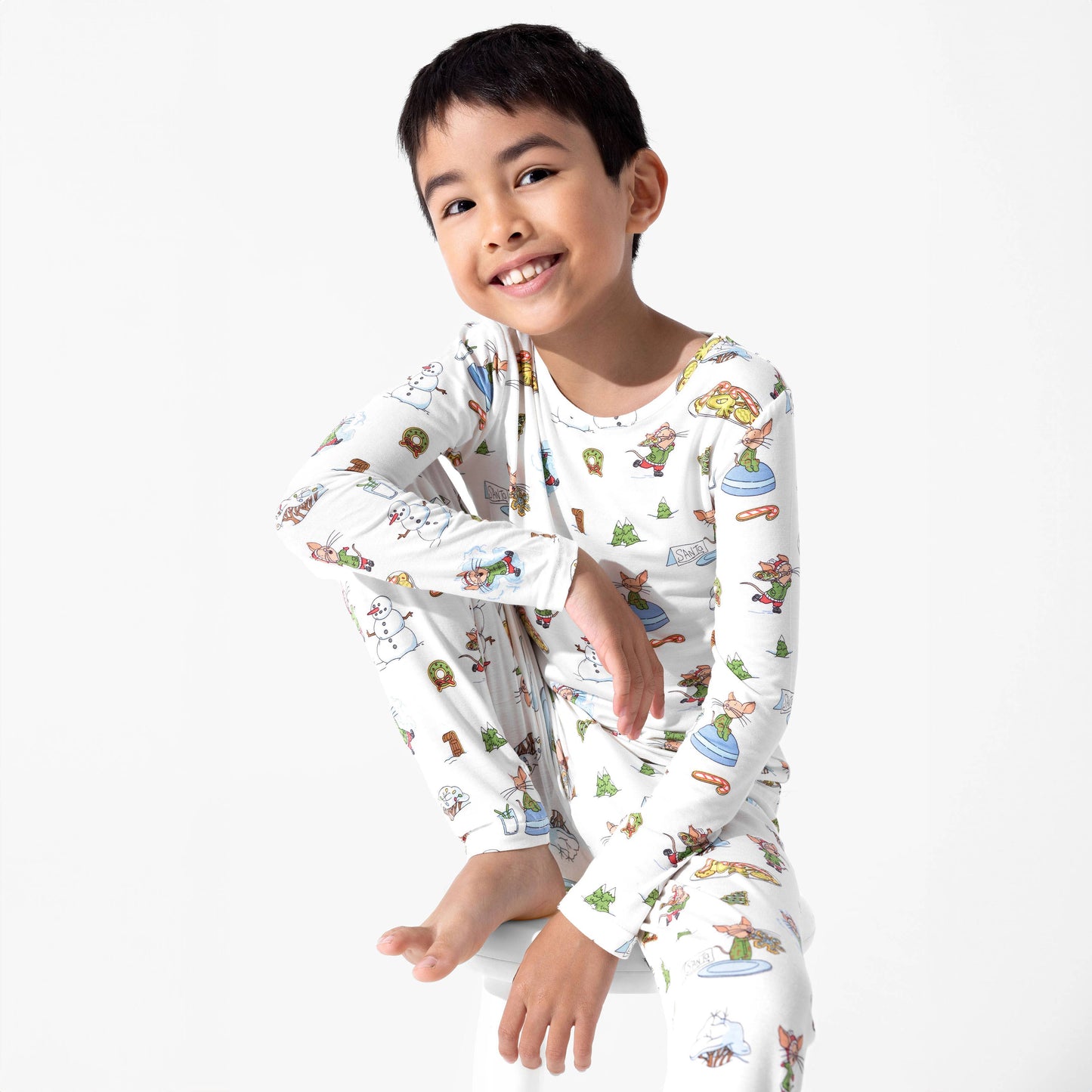 Bellabu Bear - If You Give A Mouse A Cookie Christmas Bamboo Kids Pajamas