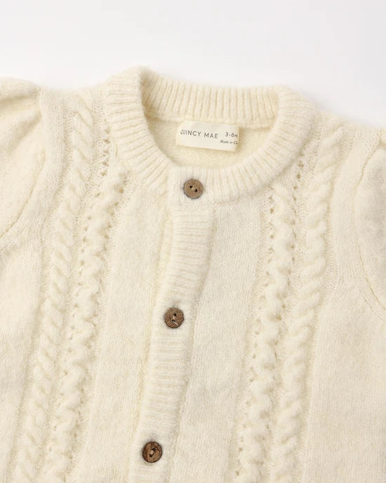 Quincy Mae - Holly Cardigan || Natural