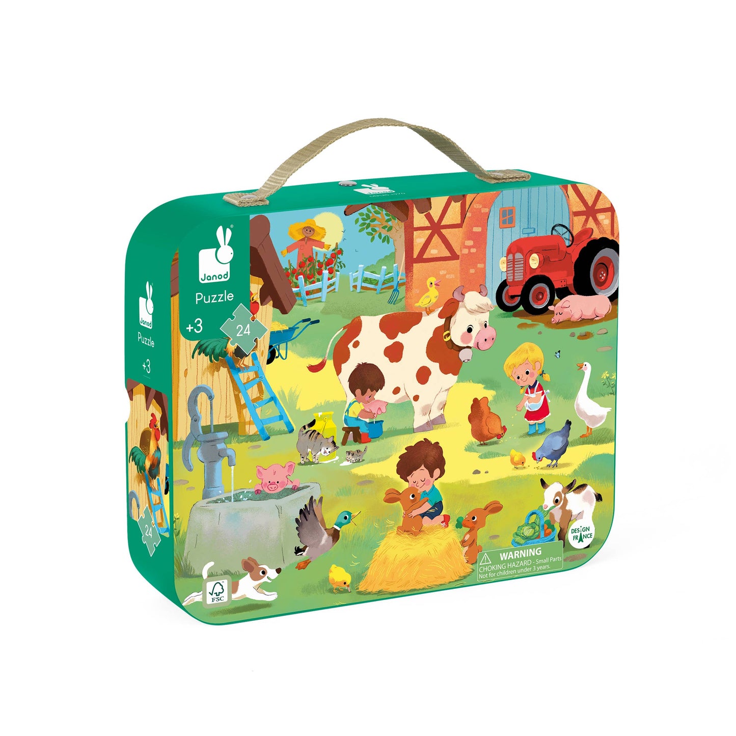 Janod - Puzzle - A Day At the Farm - 24 Pcs