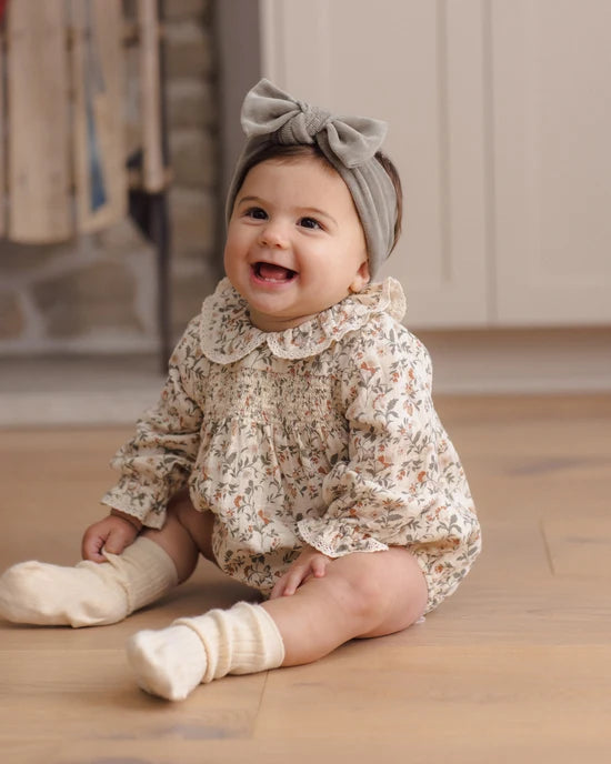 Quincy Mae - Callie Romper || Holiday Floral