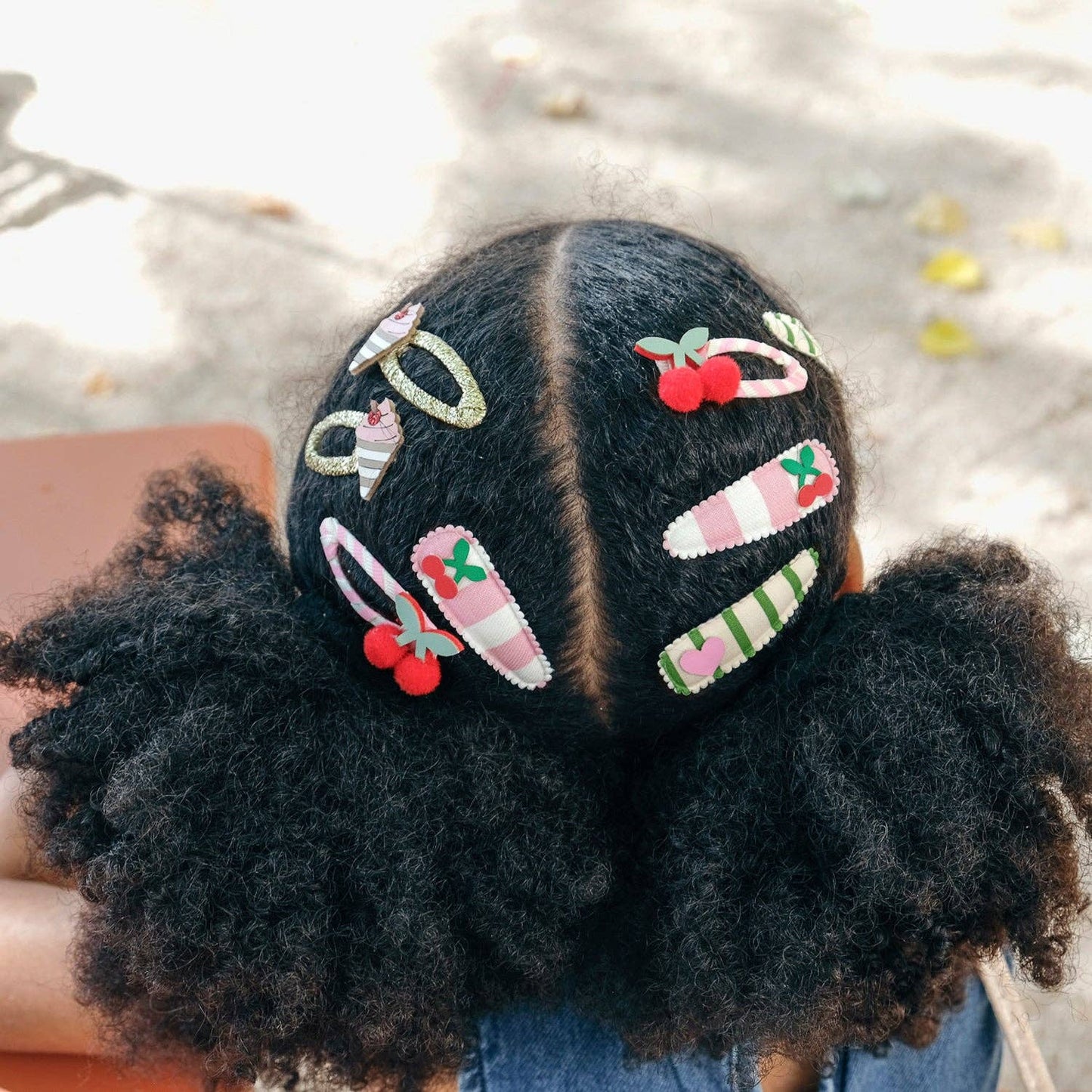 Rockahula Kids US - Cherry Kiss Stripy Clips