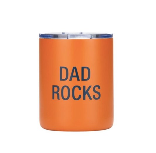 About Face Designs - Dad Rocks Lowball Tumbler