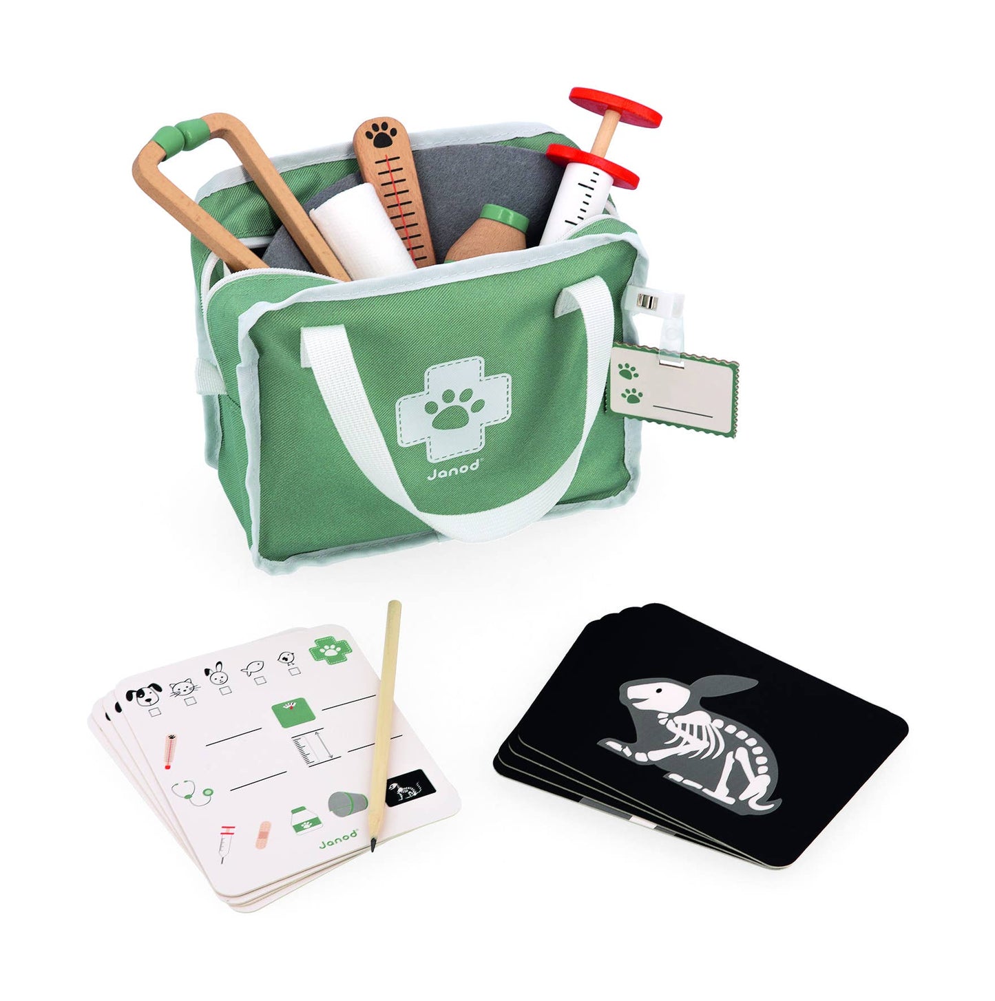 Janod - Pretend Play Vet Set | 15 Accessories