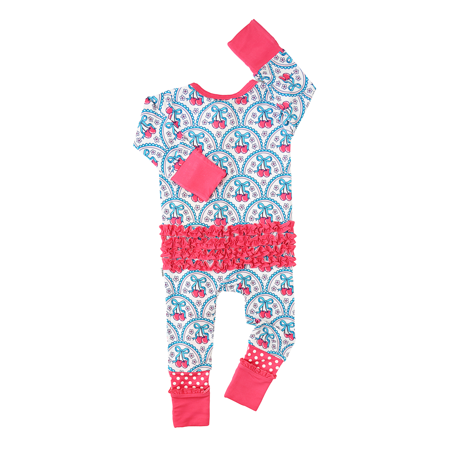 Gigi and Max - Cherry Ruffle Zip Bamboo One Piece
