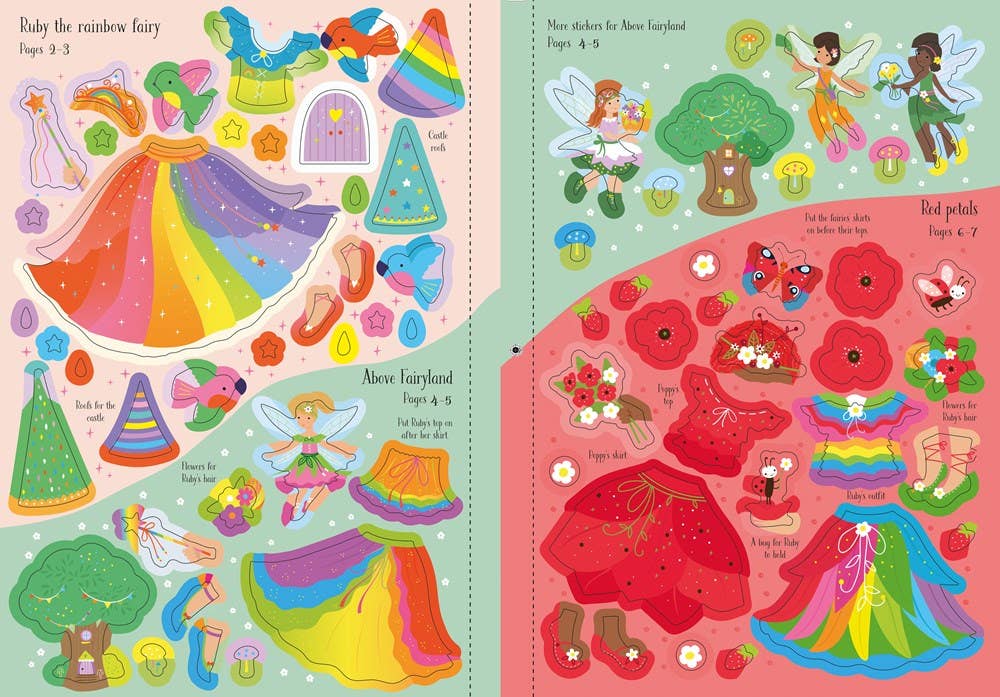 HarperCollins - Little Sticker Dolly Dressing Rainbow Fairy : Usborne