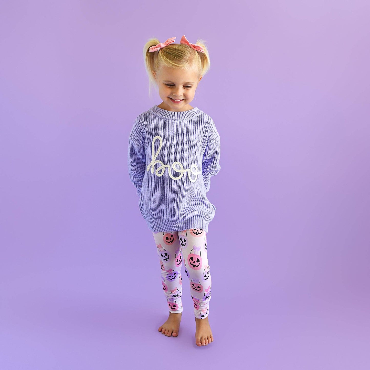Gigi and Max - BOO Purple Knit Sweater - Halloween