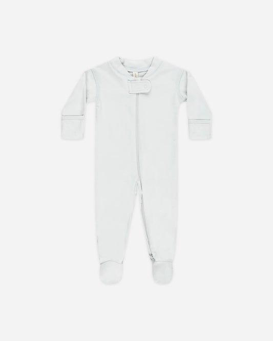 Quincy Mae - Zip Longsleeve Sleeper Footie || Fog