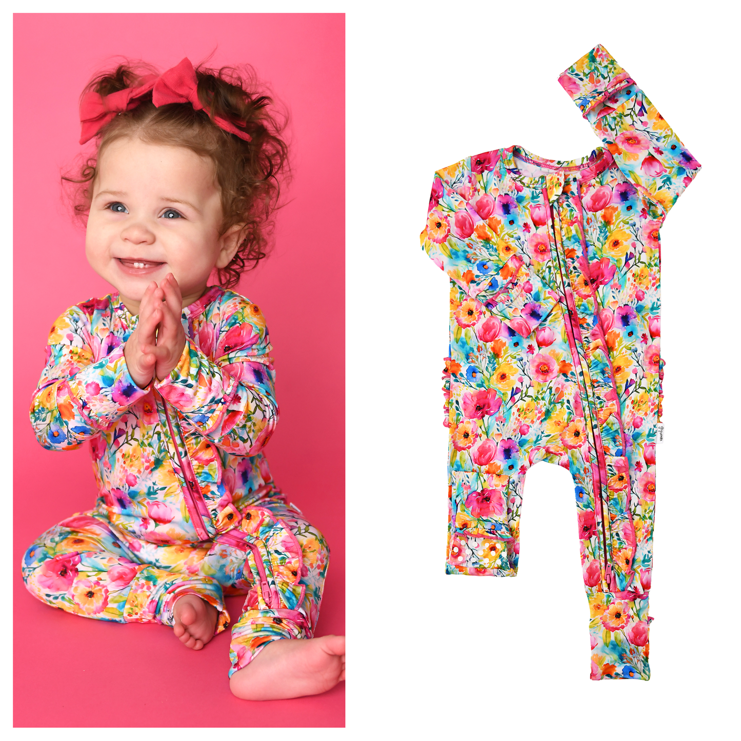 Gigi and Max - Ariana Ruffle Zip Bamboo One Piece