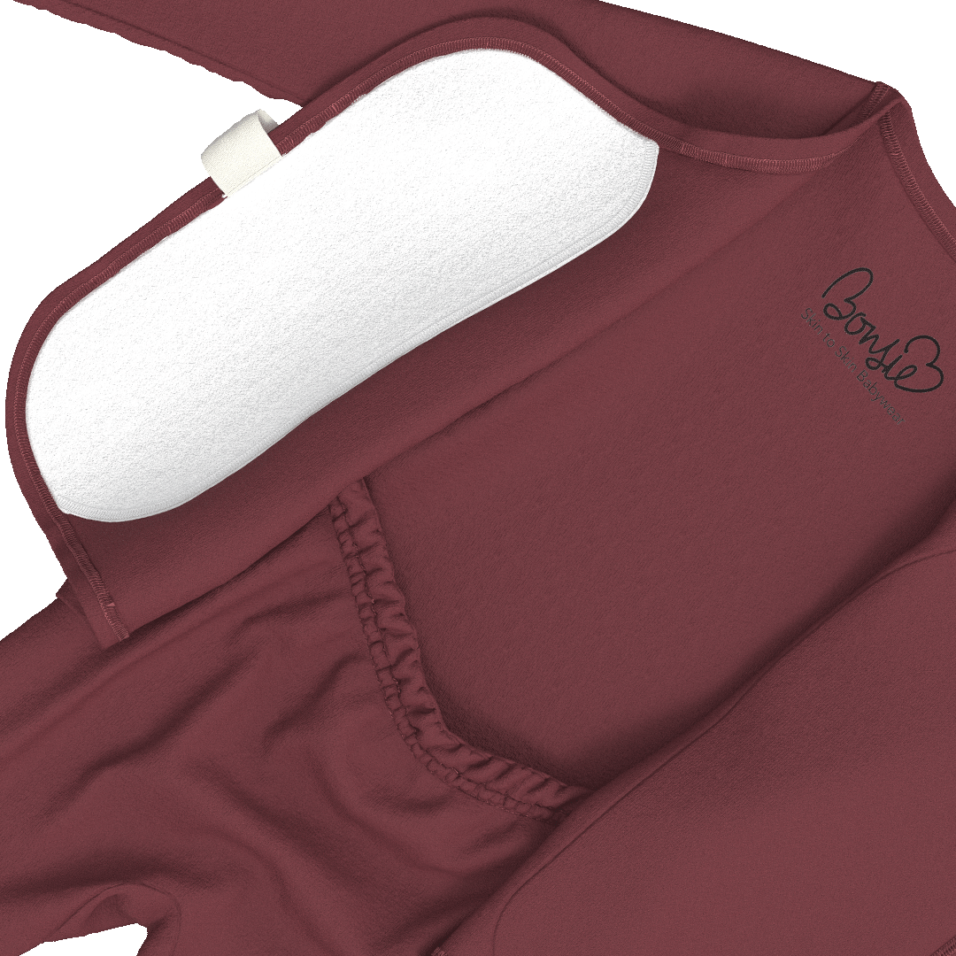Bonsie Skin to Skin Babywear - Footie - Mulberry