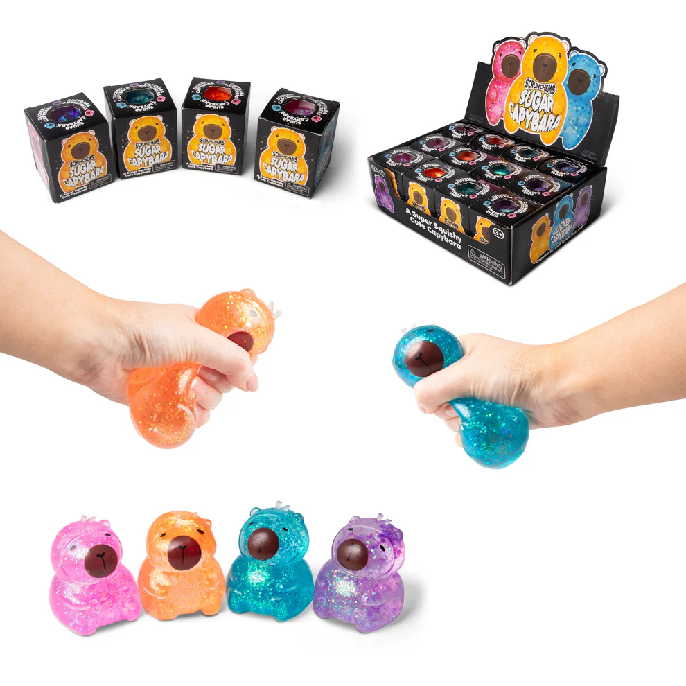 One For Fun - Scrunchems® Sugar Capybara Squishy Fidget Toy (1pc) | Squish (limit 3)