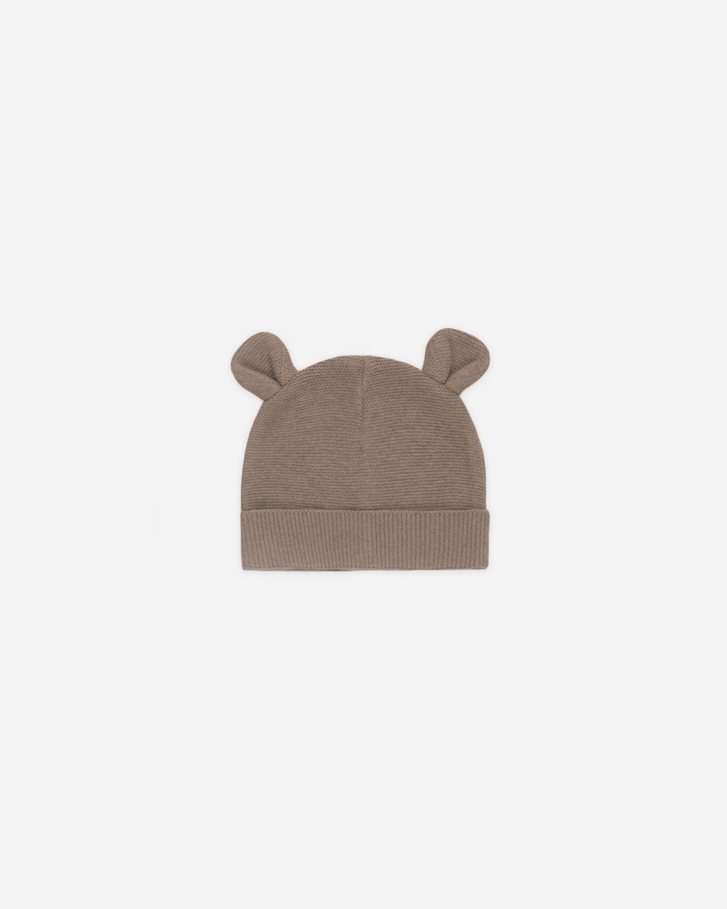 Quincy Mae - Baby Bear Beanie Hat || Heathered Mocha