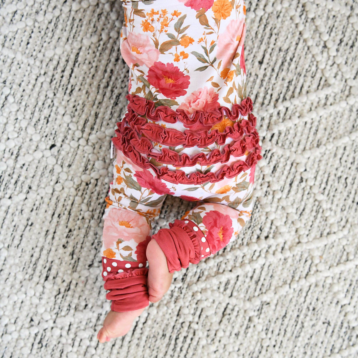 Gigi and Max - Felicity - Zip Ruffle Bamboo Romper PJ