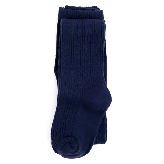 Little Stocking Co. - Bright Navy Cable Knit Tights