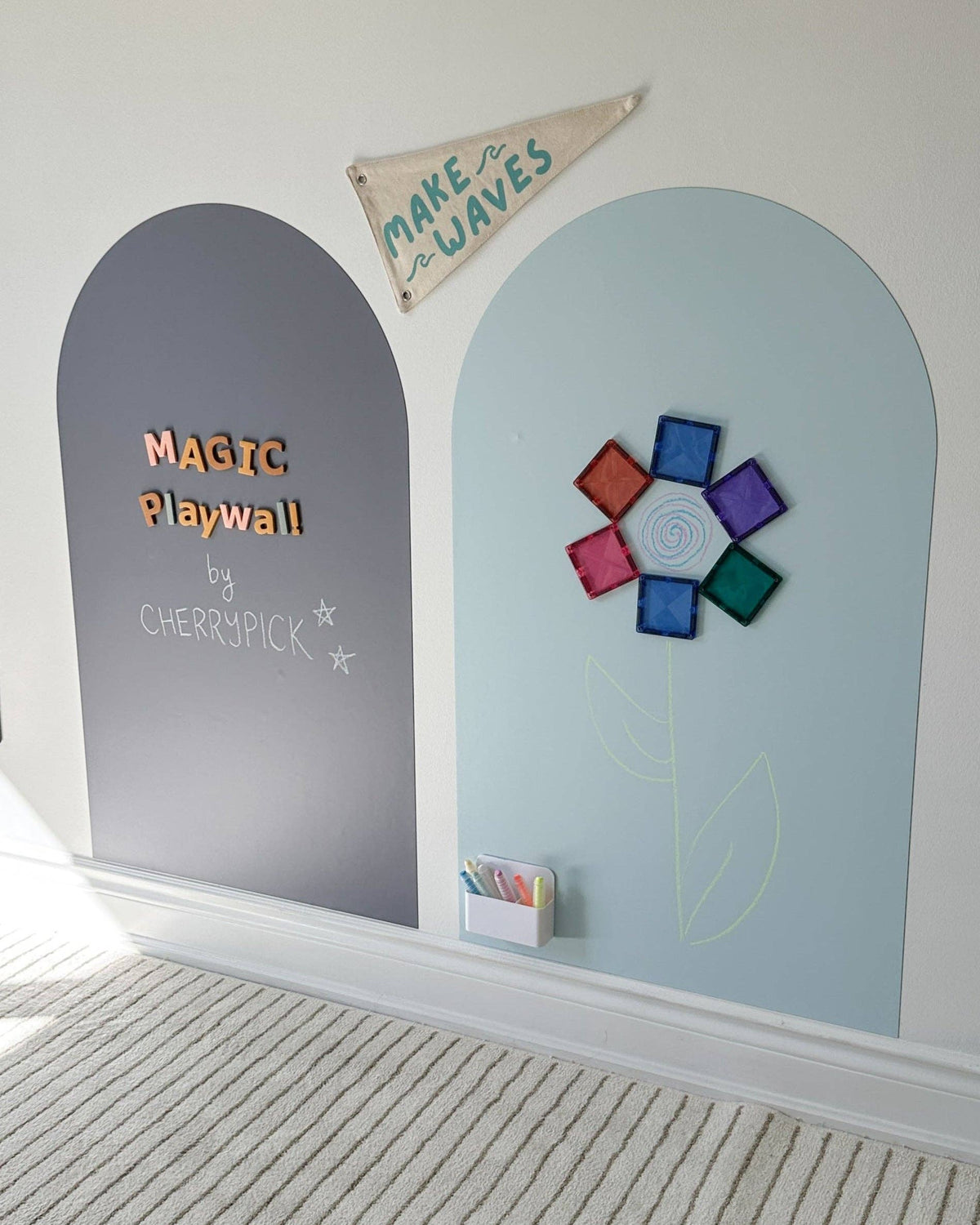 Cherrypick - Magic Playwall - ORIGINAL Arch Magnetic Wall Decal for Kids: Blush