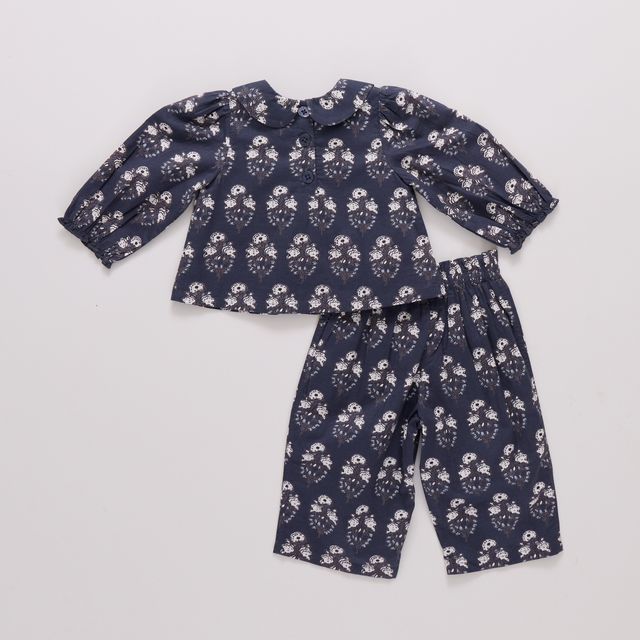 Pink Chicken - Baby Girls Dawson 2 Piece Set - Navy Strawflower