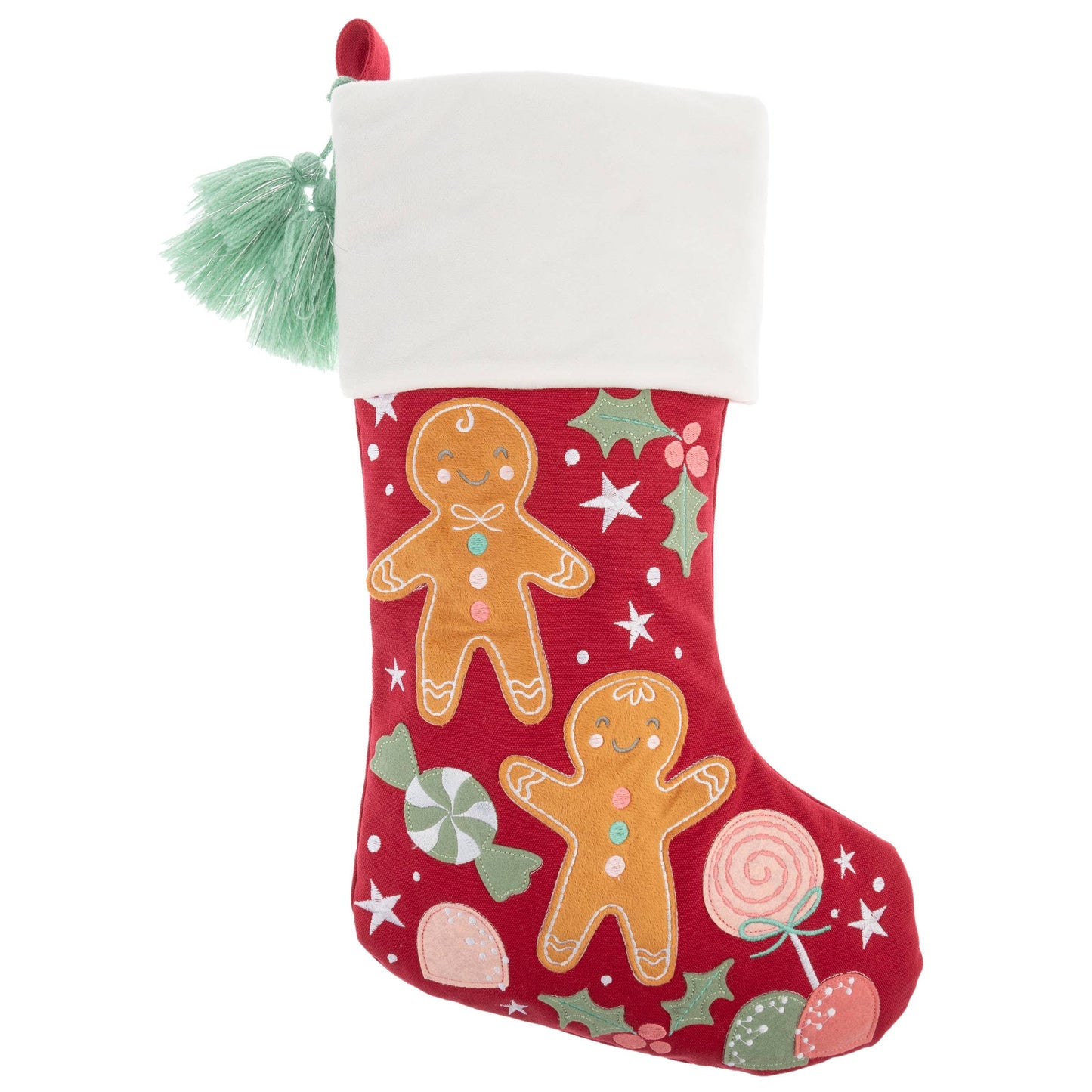 Stephen Joseph Gifts - Embroidered Stockings: Gingerbread