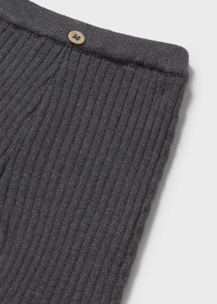 Mayoral - Heather Charcoal Knit Leggings