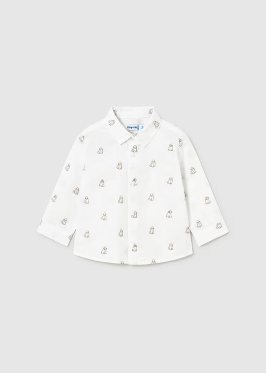 Mayoral - Dog Printed Long Sleeve Button Down (2113)