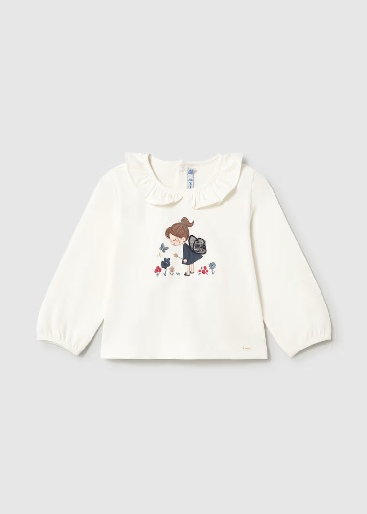 Mayoral - Ruffle Collar T-Shirt (2089)