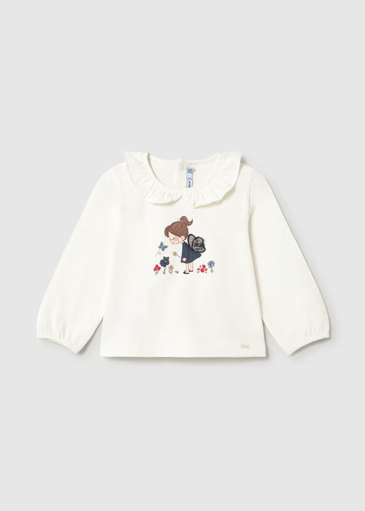 Mayoral - Ruffle Collar T-Shirt (2089)