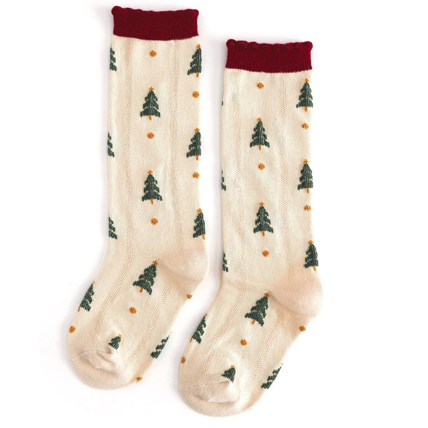 Little Stocking Co. - Tree Farm Scalloped Knee Socks