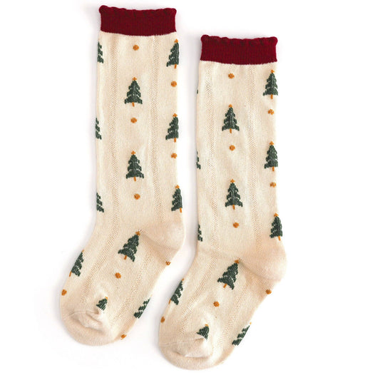 Little Stocking Co. - Tree Farm Scalloped Knee Socks
