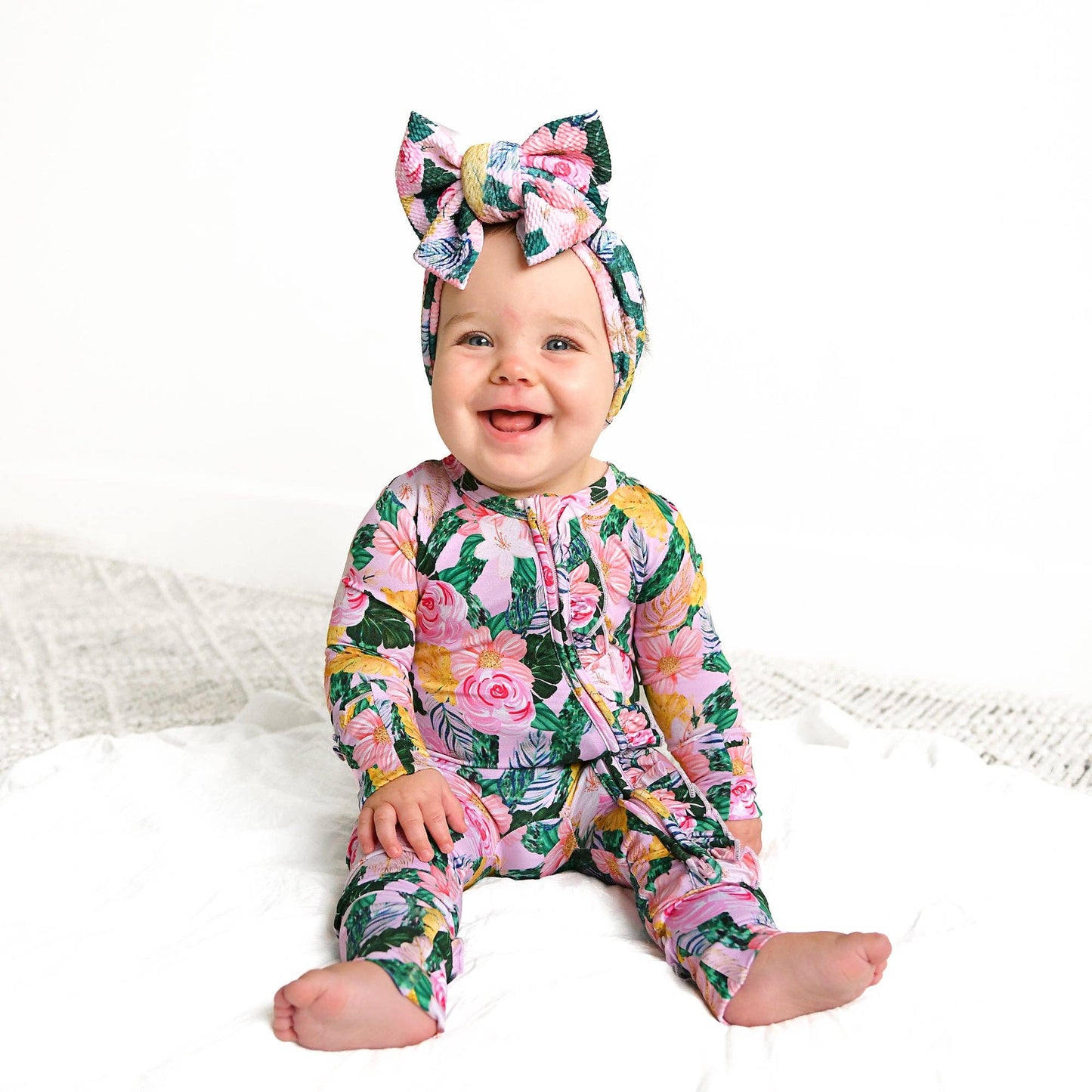 Gigi and Max - Luana Ruffle Zip Bamboo One Piece Floral