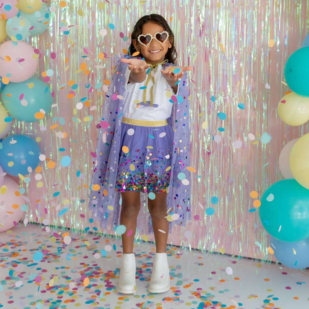 Sweet Wink - Lavender Confetti Cape - Kids Dress Up Cape