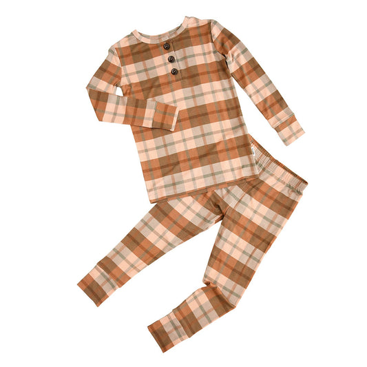 Gigi and Max - Asher TWO PIECE Bamboo Plaid PJ Set
