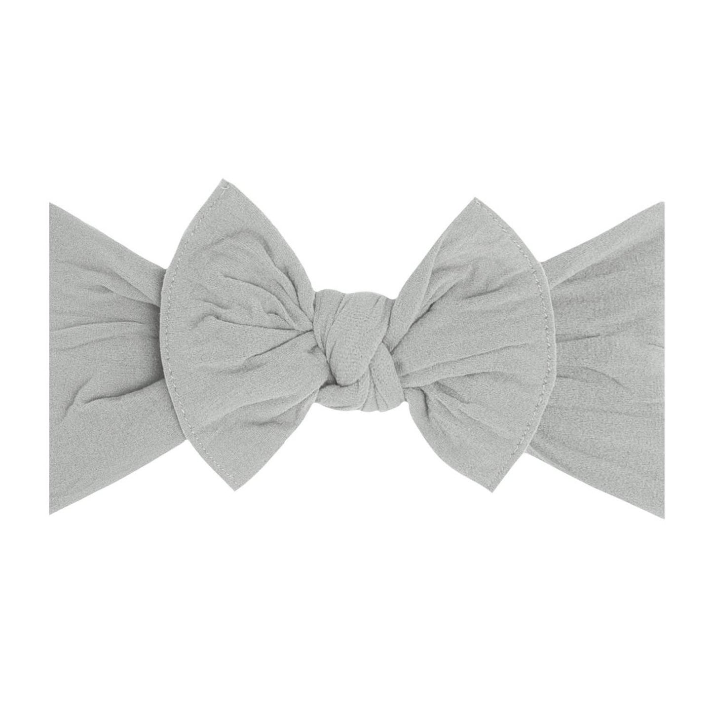 Baby Bling Bows - Baby Bling® The Original Knot soft nylon headband: Grey