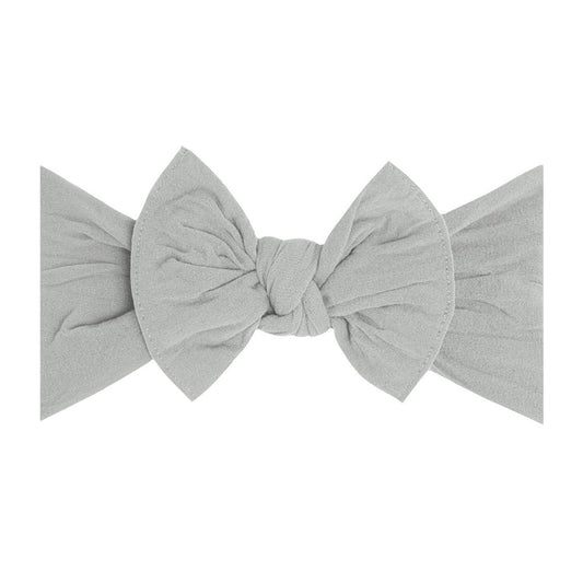 Baby Bling Bows - Baby Bling® The Original Knot soft nylon headband: Grey